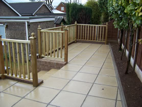 Permeable paving fitted to garden in Castleford