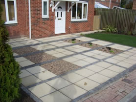 Paving completed in front of house in Selby